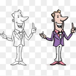 高清卡通商業人士手繪素材推薦 千庫網免費PSD下載指南